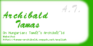 archibald tamas business card